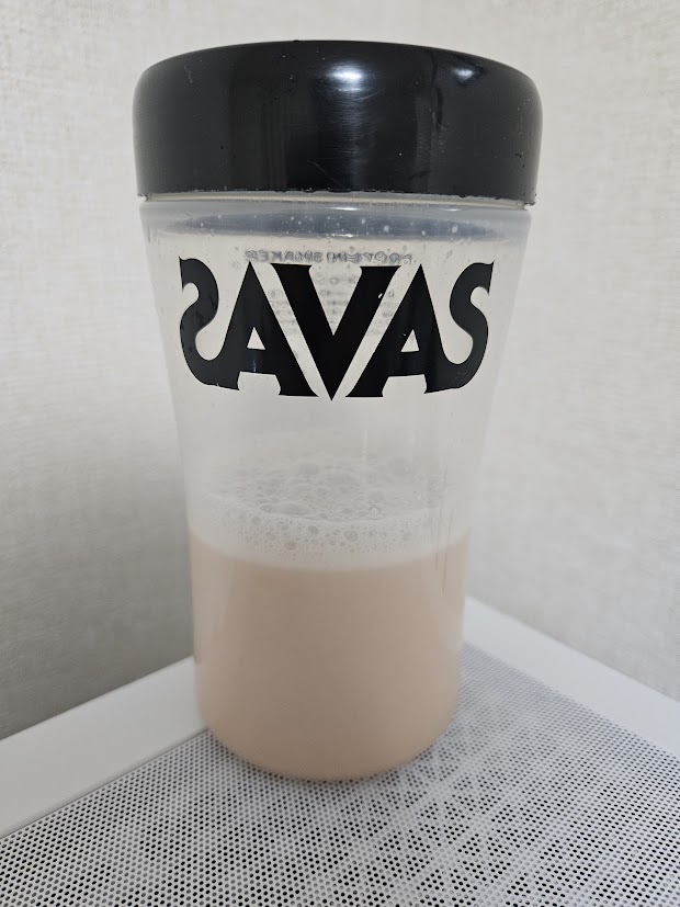 VITAS ピーチヨーグルト風味シェイク直後