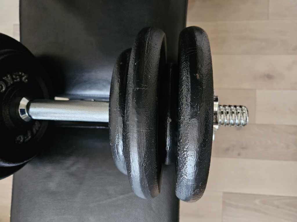 プレートを5kgを最後に入れている